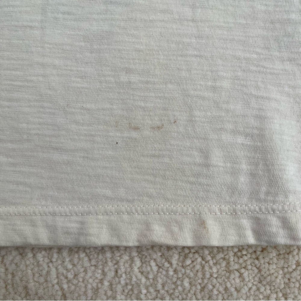 Sleeveless Flower Dress V Neck Ivory/Cream 100% Cotton Made in USA Size Small - Picture 9 of 9